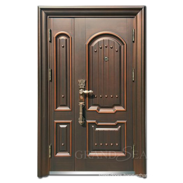 Maldives Mildew Resistance Double Steel Hard Exterior Entrance Security steel door For House Indoor